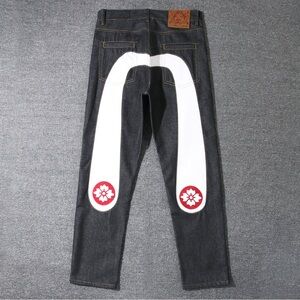 Evisu Large M Welt Regular Straight Jeans
